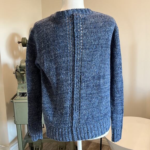 Blue wool and cotton sweater by scoop nyc - size medium. - Picture 3 of 4